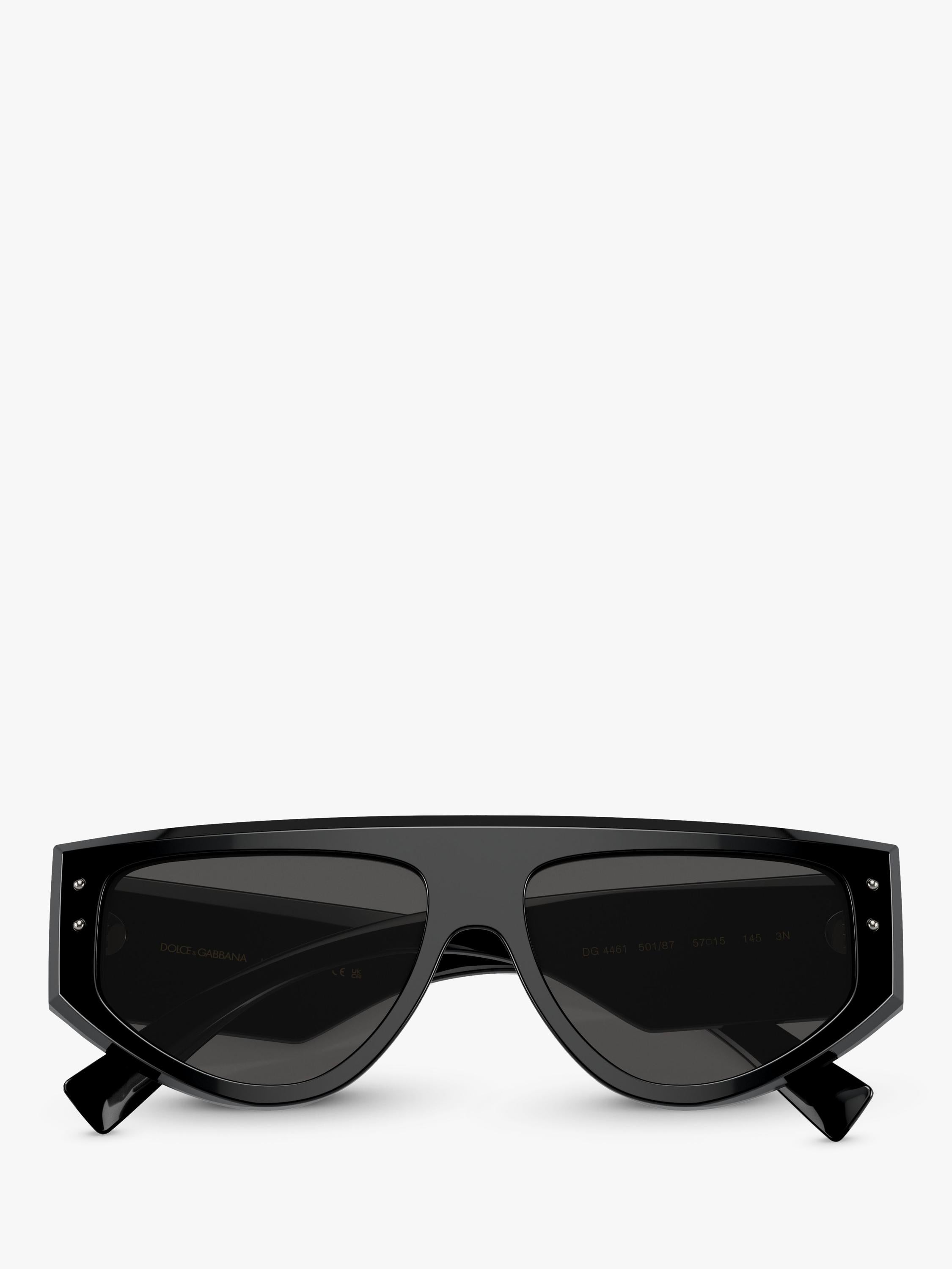 Dolce & Gabbana unregelmäßige Sonnenbrille schwarzer Acetatrahmen - Britisches Produkt