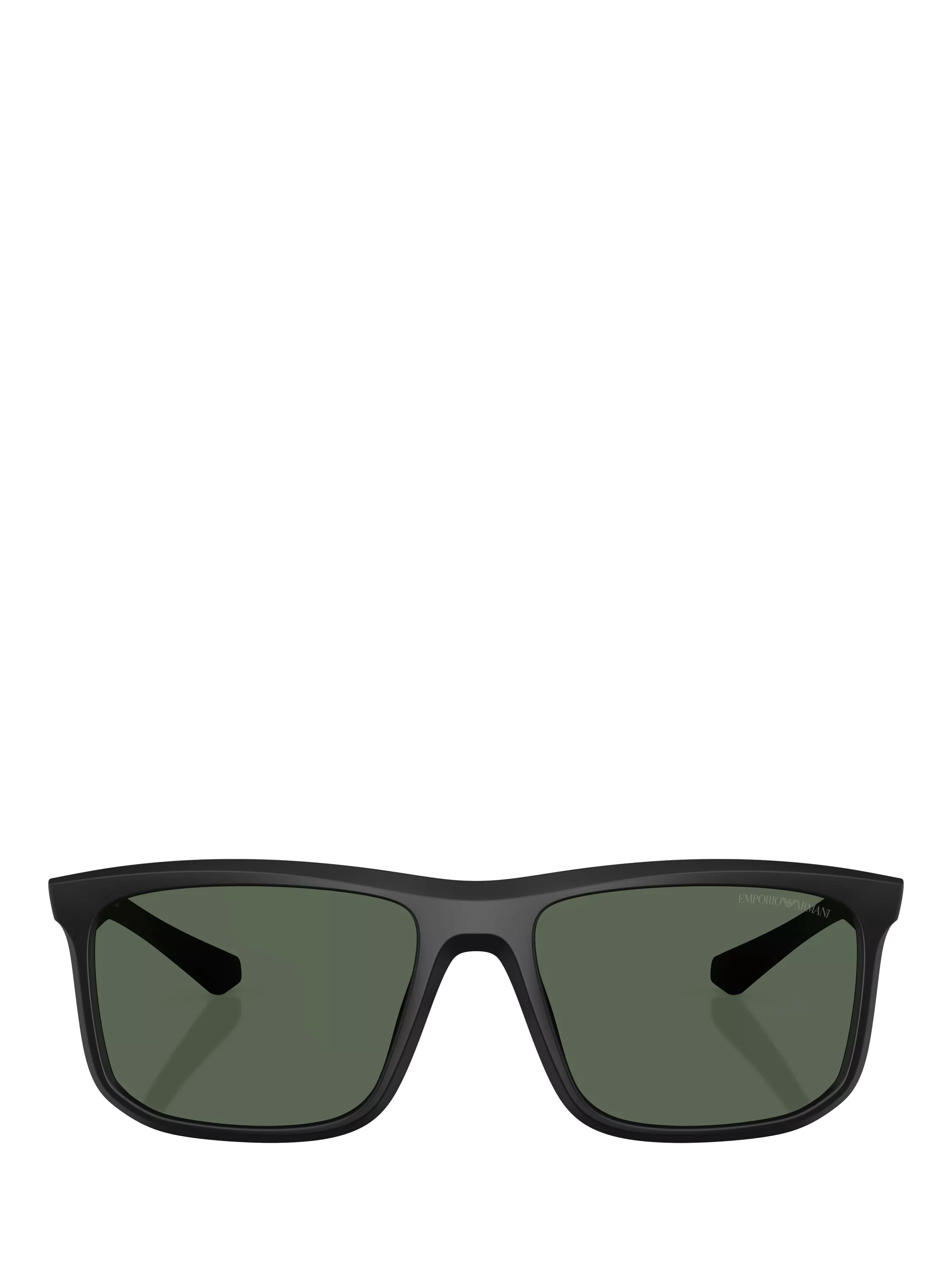 Emporio Armani men's square sunglasses matte black 57mm (British brand)