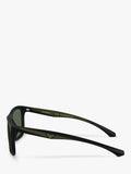 Emporio Armani men's square sunglasses matte black 57mm (British brand)