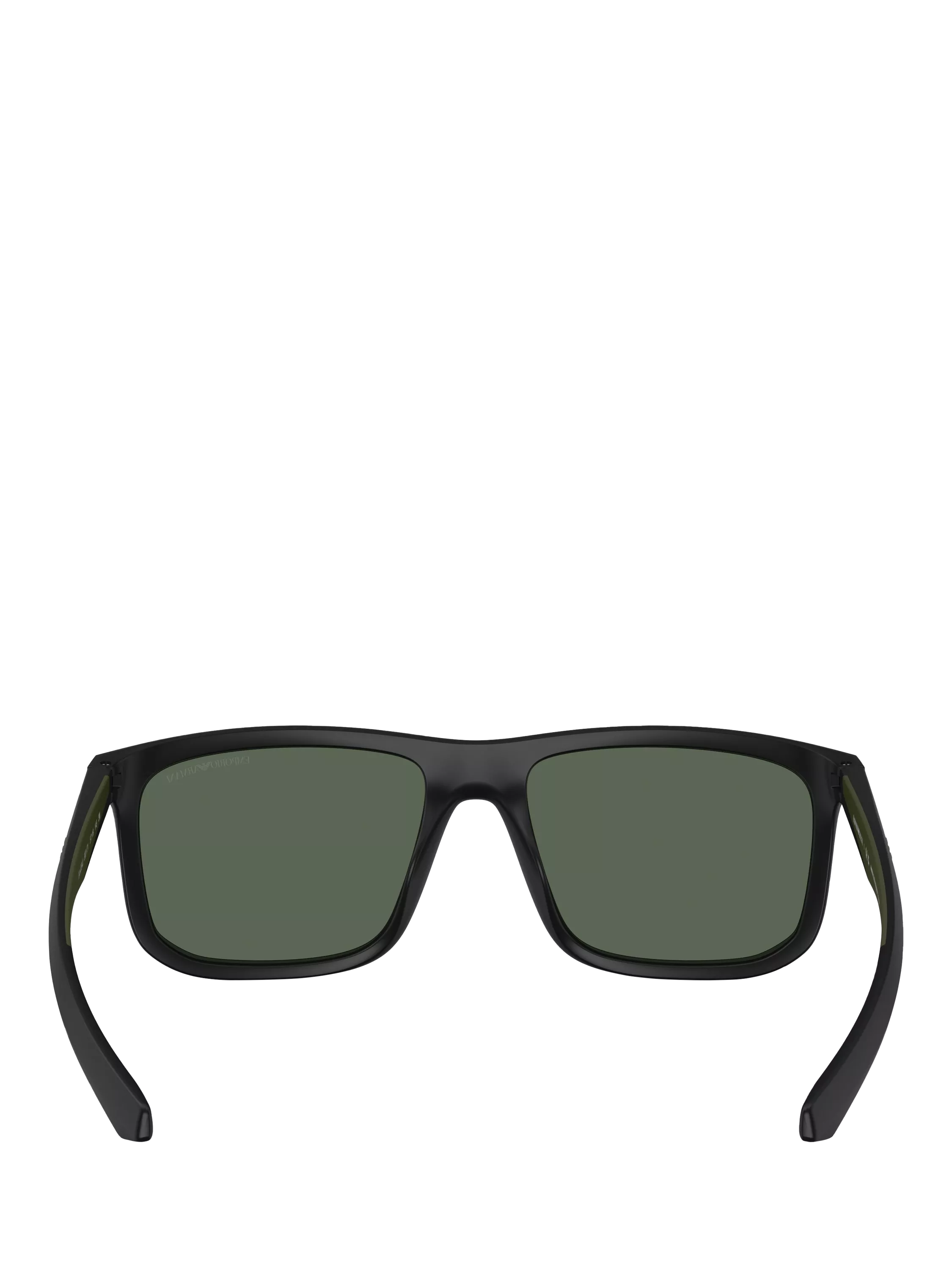 Emporio Armani men's square sunglasses matte black 57mm (British brand)