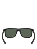 Emporio Armani men's square sunglasses matte black 57mm (British brand)