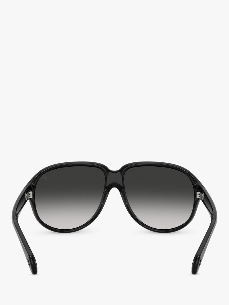 Moncler aviator sunglasses black grey gradient 60mm, UK version