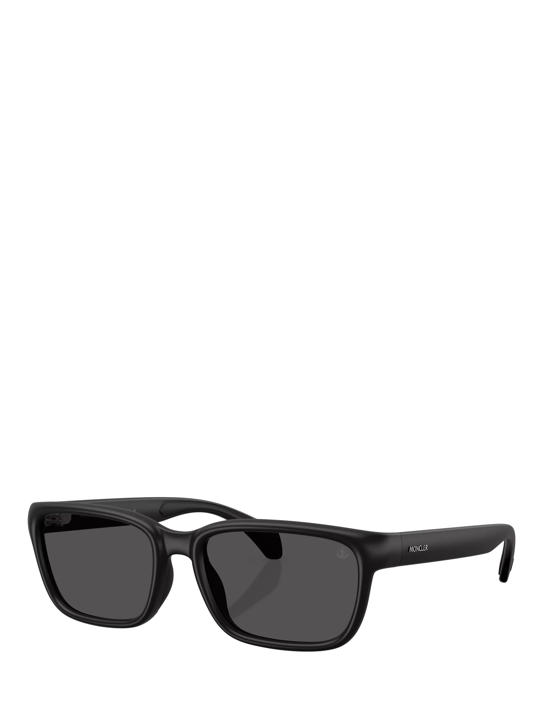 Moncler rectangular sunglasses matte black, imported from the UK