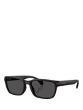 Moncler rectangular sunglasses matte black, imported from the UK