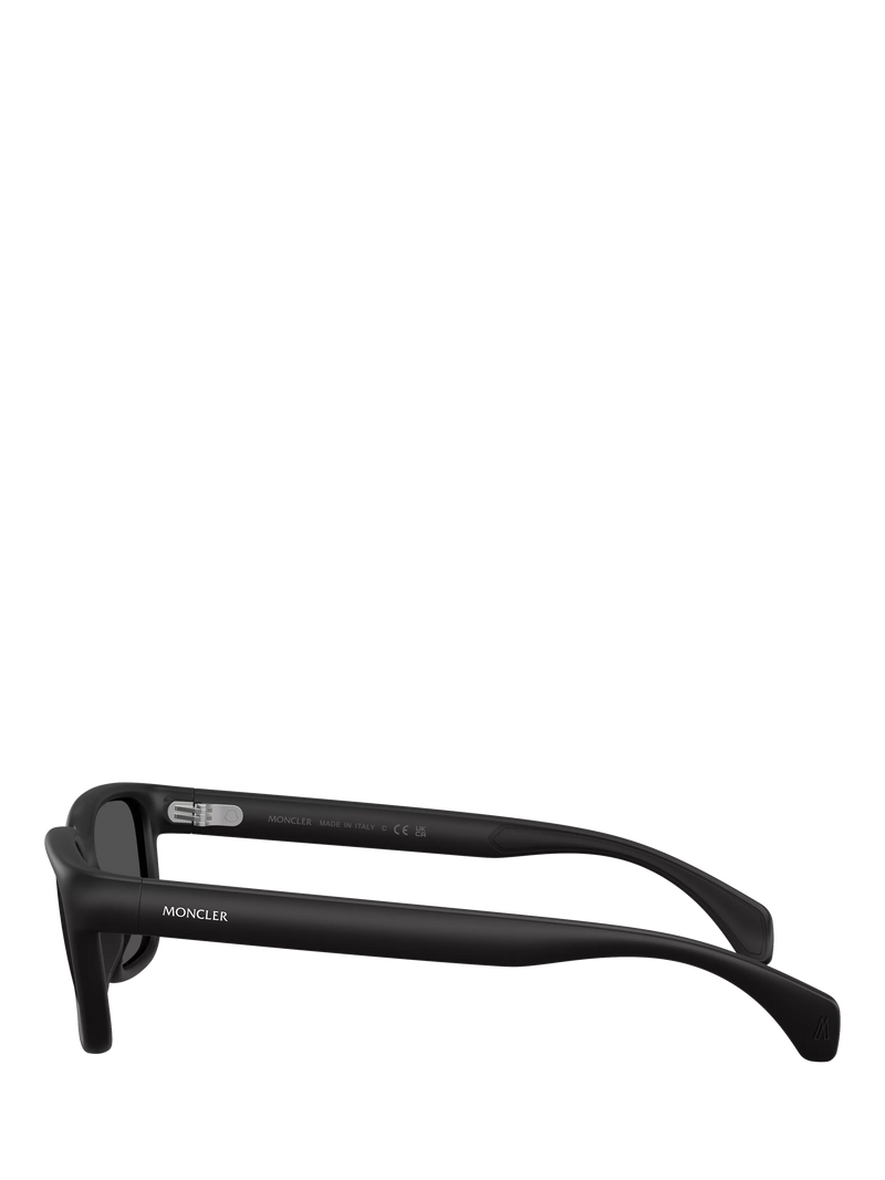 Moncler rectangular sunglasses matte black, imported from the UK