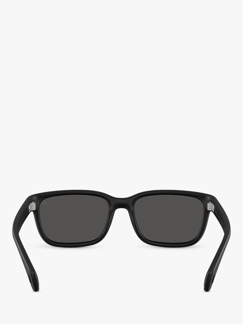 Moncler rectangular sunglasses matte black, imported from the UK