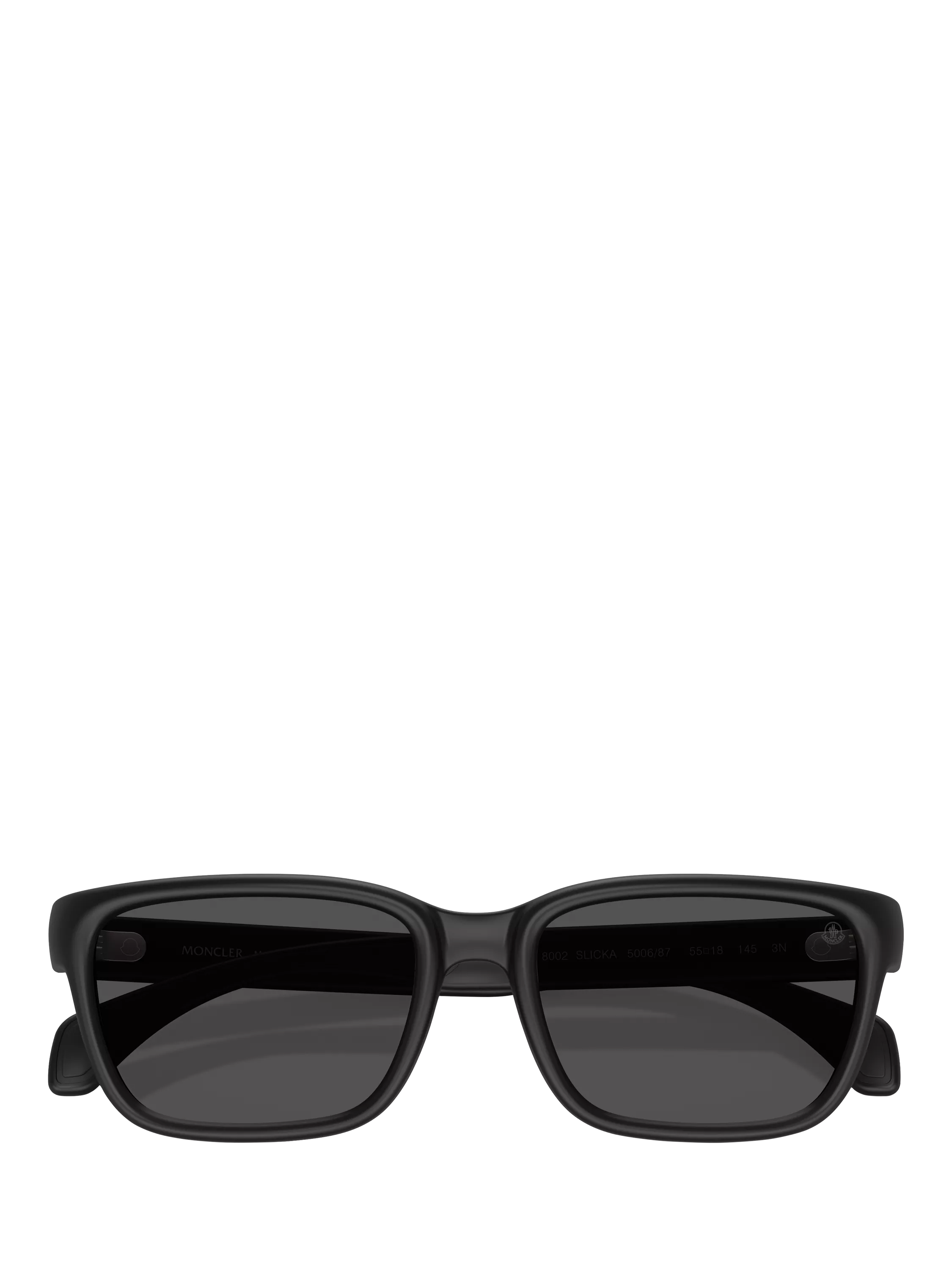 Moncler rectangular sunglasses matte black, imported from the UK