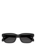 Moncler rectangular sunglasses matte black, imported from the UK