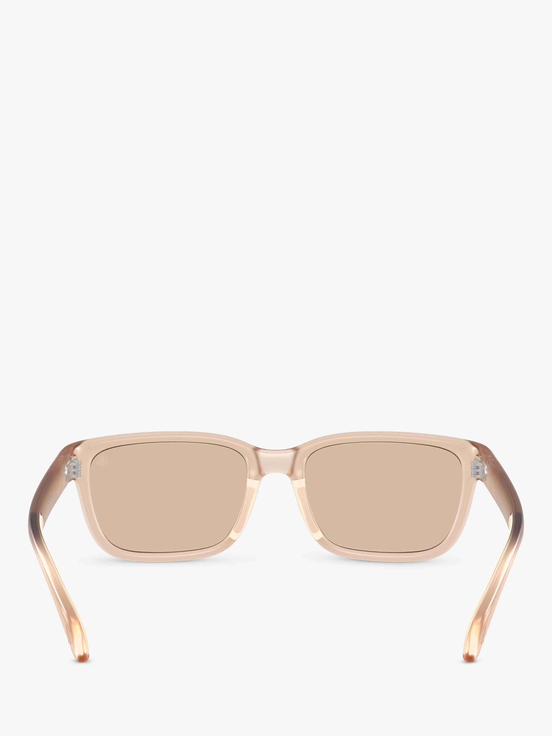 Moncler rectangular sunglasses milky pink blush unisex, imported from the UK