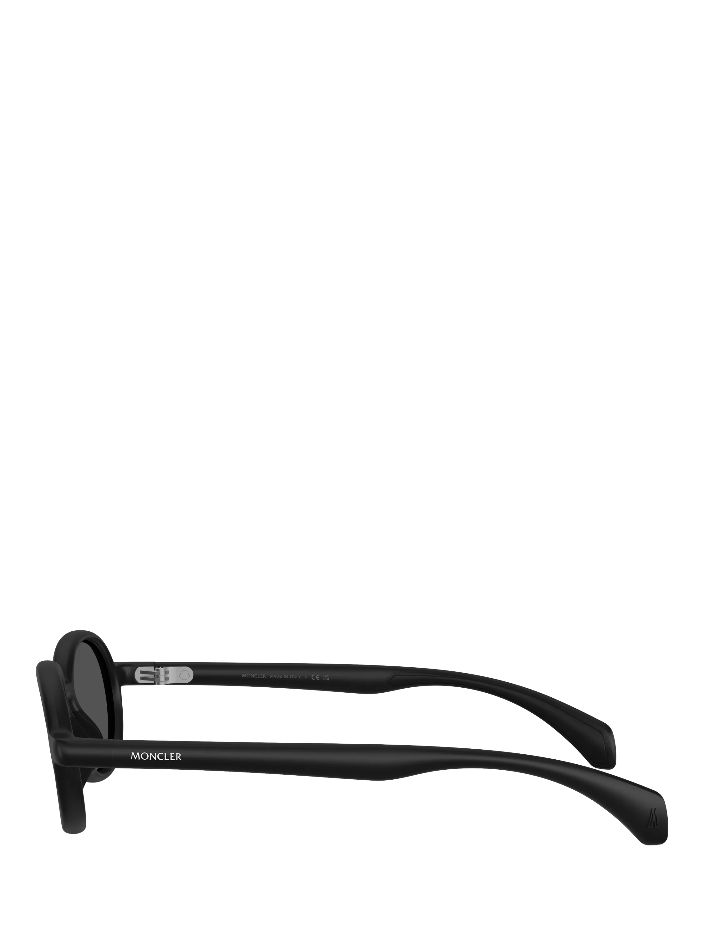 Moncler oval sunglasses Matte Black, imported from the UK