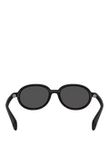 Moncler oval sunglasses Matte Black, imported from the UK