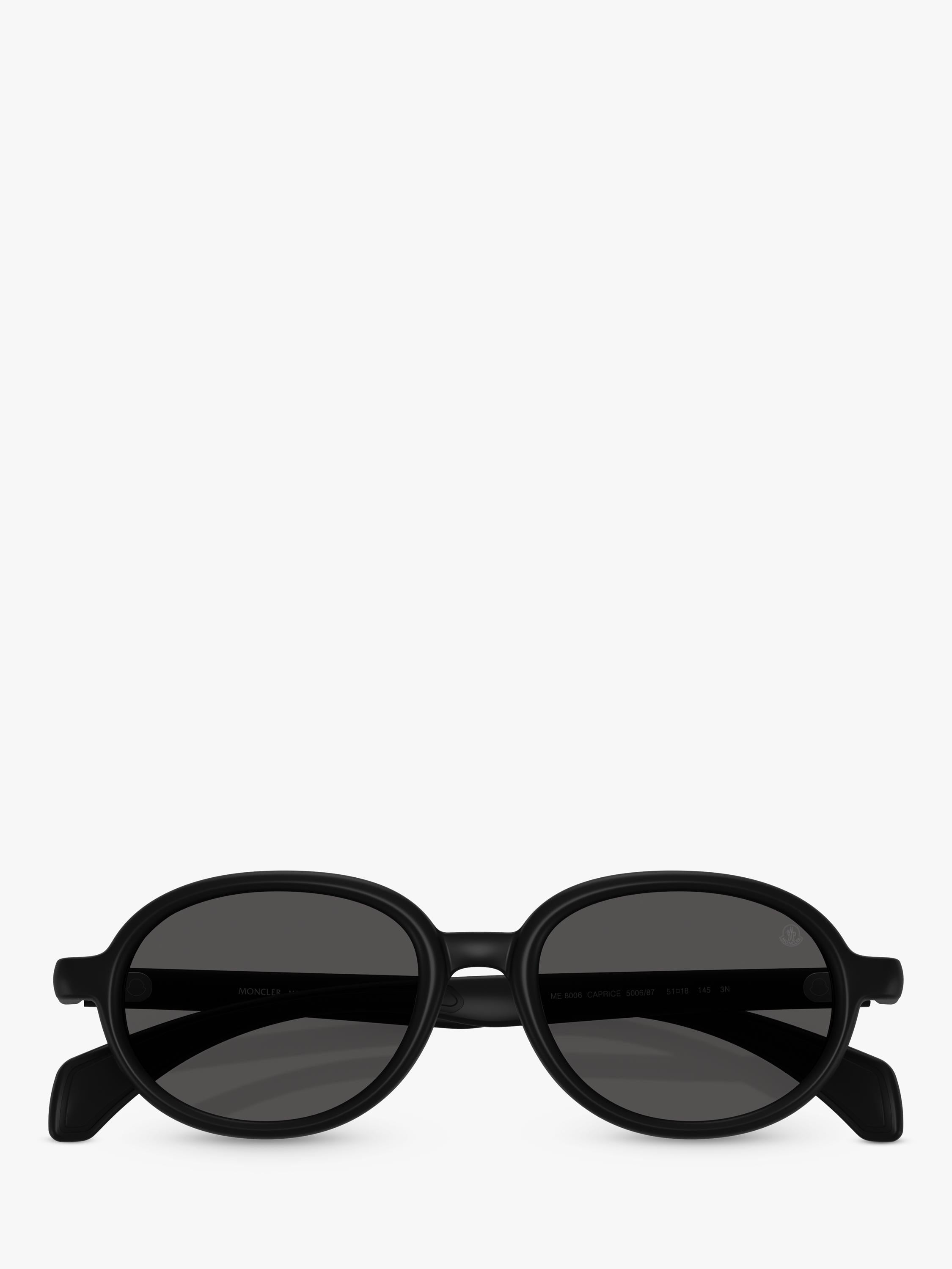 Moncler oval sunglasses Matte Black, imported from the UK