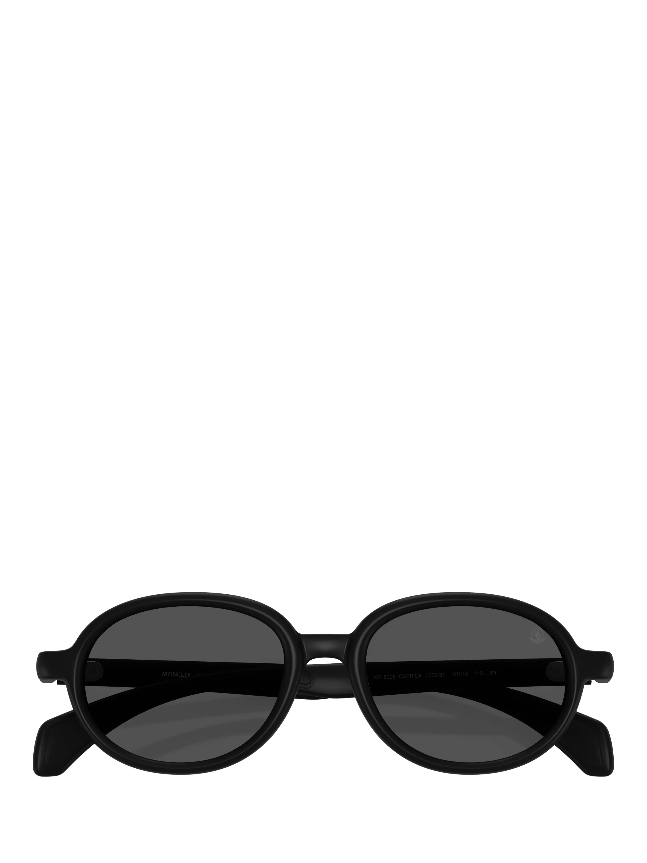 Moncler oval sunglasses Matte Black, imported from the UK