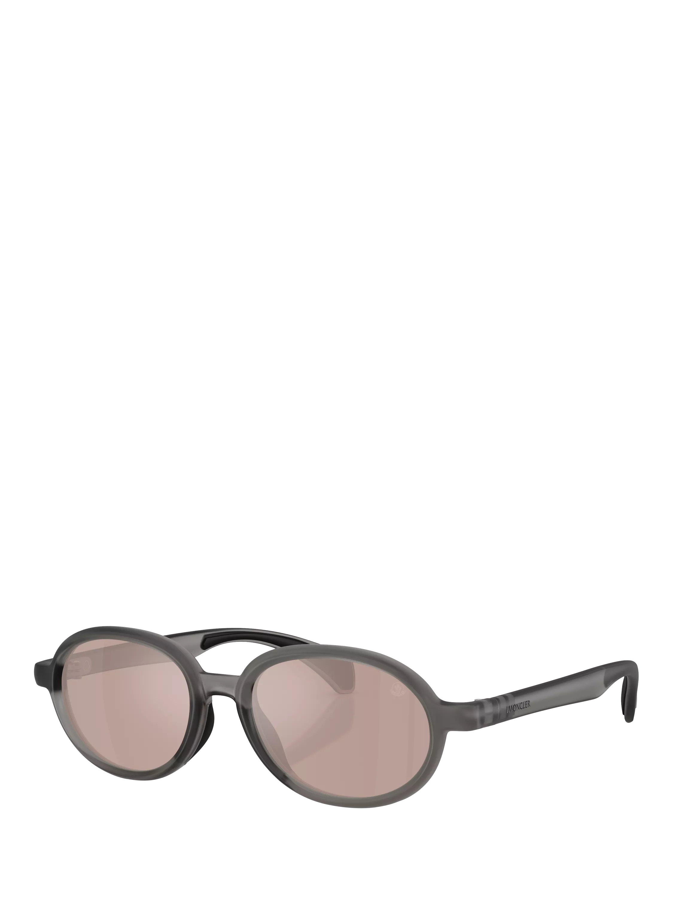 Moncler oval sunglasses shiny grey pink frame, imported from the UK