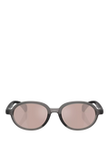 Moncler oval sunglasses shiny grey pink frame, imported from the UK