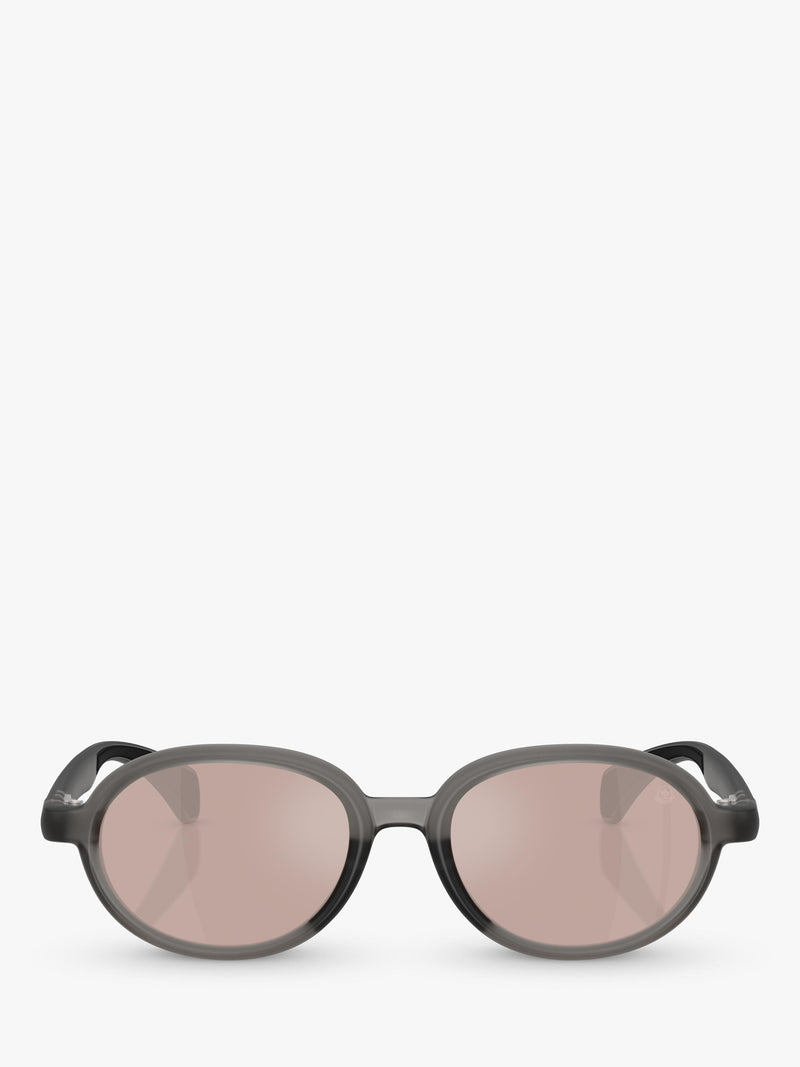 Moncler oval sunglasses shiny grey pink frame, imported from the UK