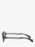 Moncler oval sunglasses shiny grey pink frame, imported from the UK