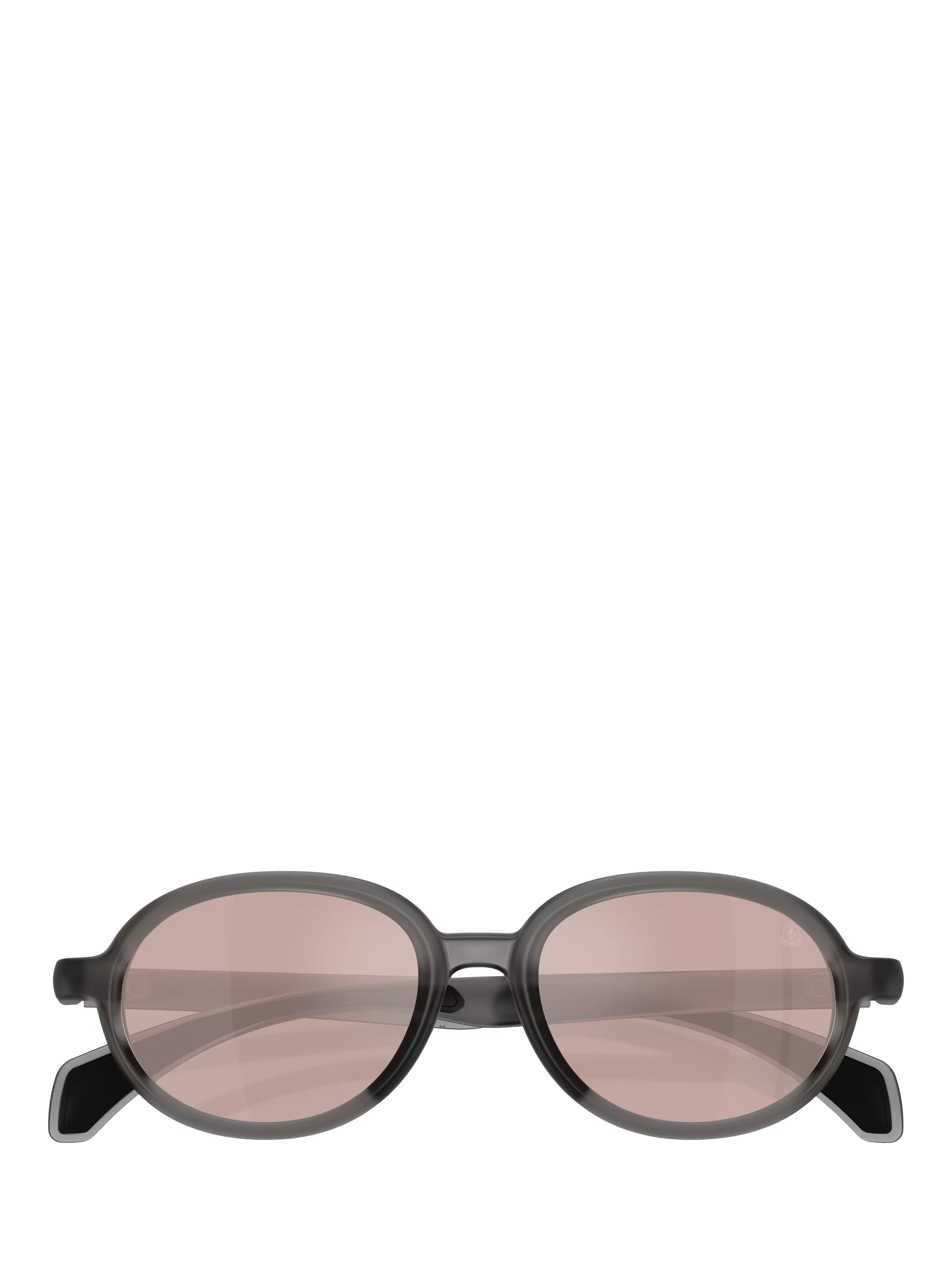 Moncler oval sunglasses shiny grey pink frame, imported from the UK