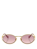 Miu Miu oval sunglasses gold pink polyamide - British product