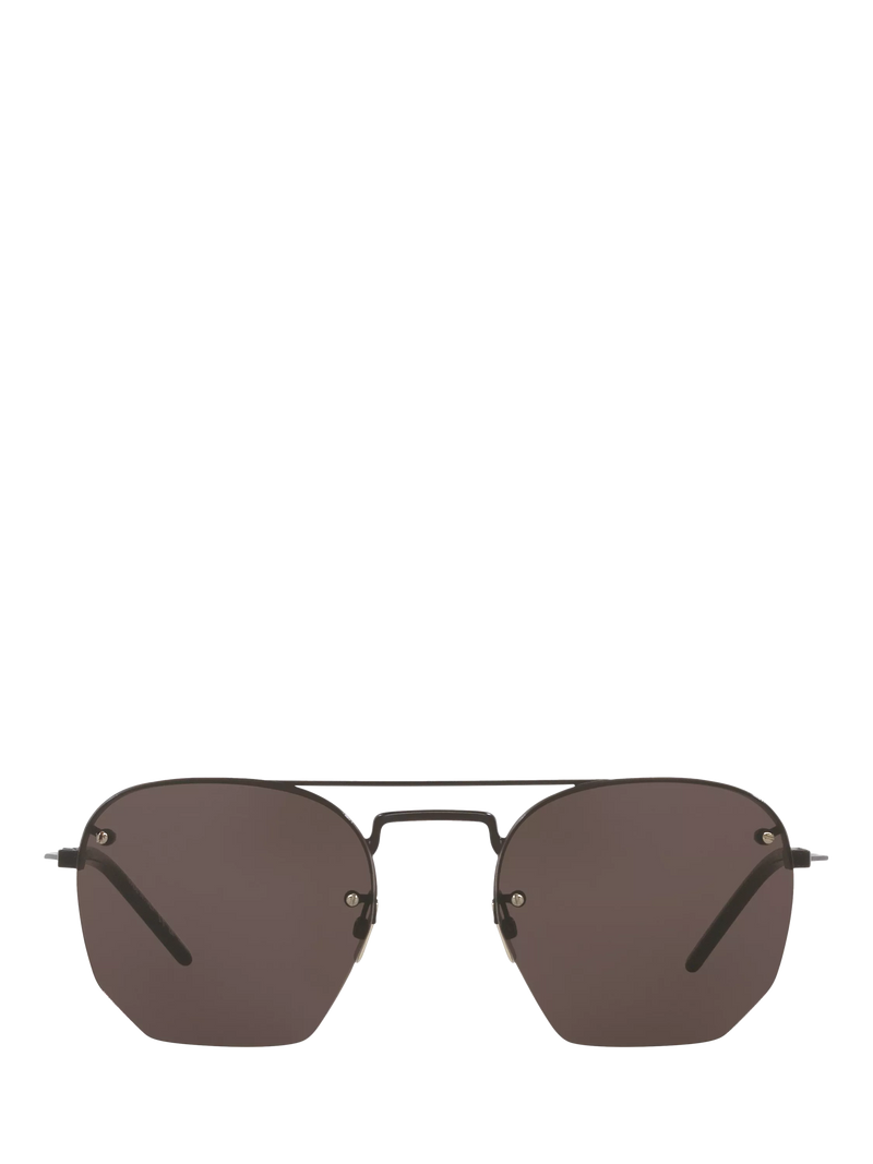 Yves Saint Laurent irregular sunglasses black frame polyamide lenses (British brand)