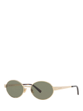 Yves Saint Laurent oval sunglasses gold metal frame green lenses, UK version