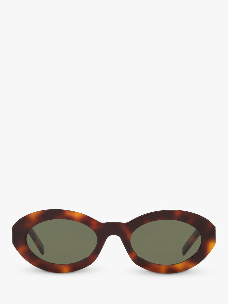 Yves Saint Laurent oval sunglasses tortoise green - British product