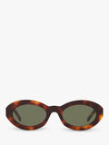 Yves Saint Laurent oval sunglasses tortoise green - British product
