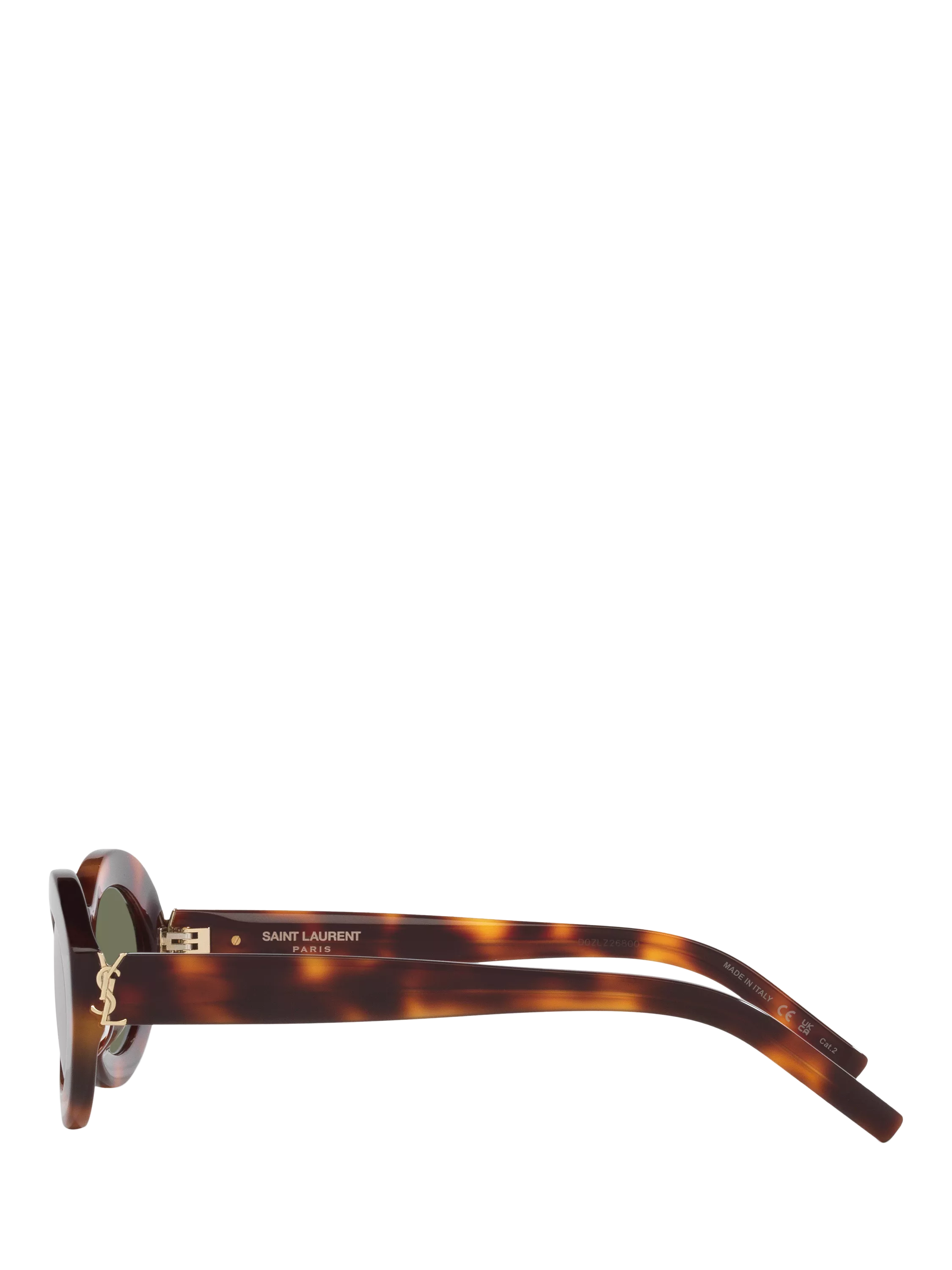 Yves Saint Laurent oval sunglasses tortoise green - British product