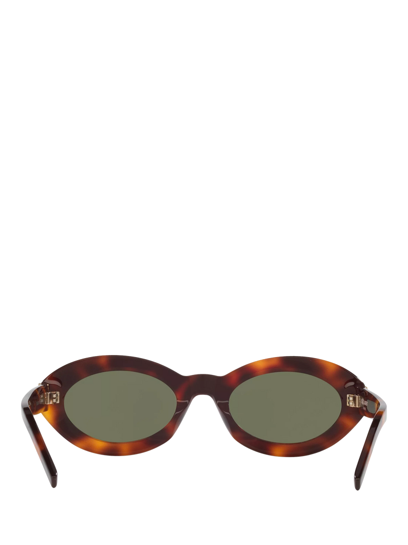 Yves Saint Laurent oval sunglasses tortoise green - British product