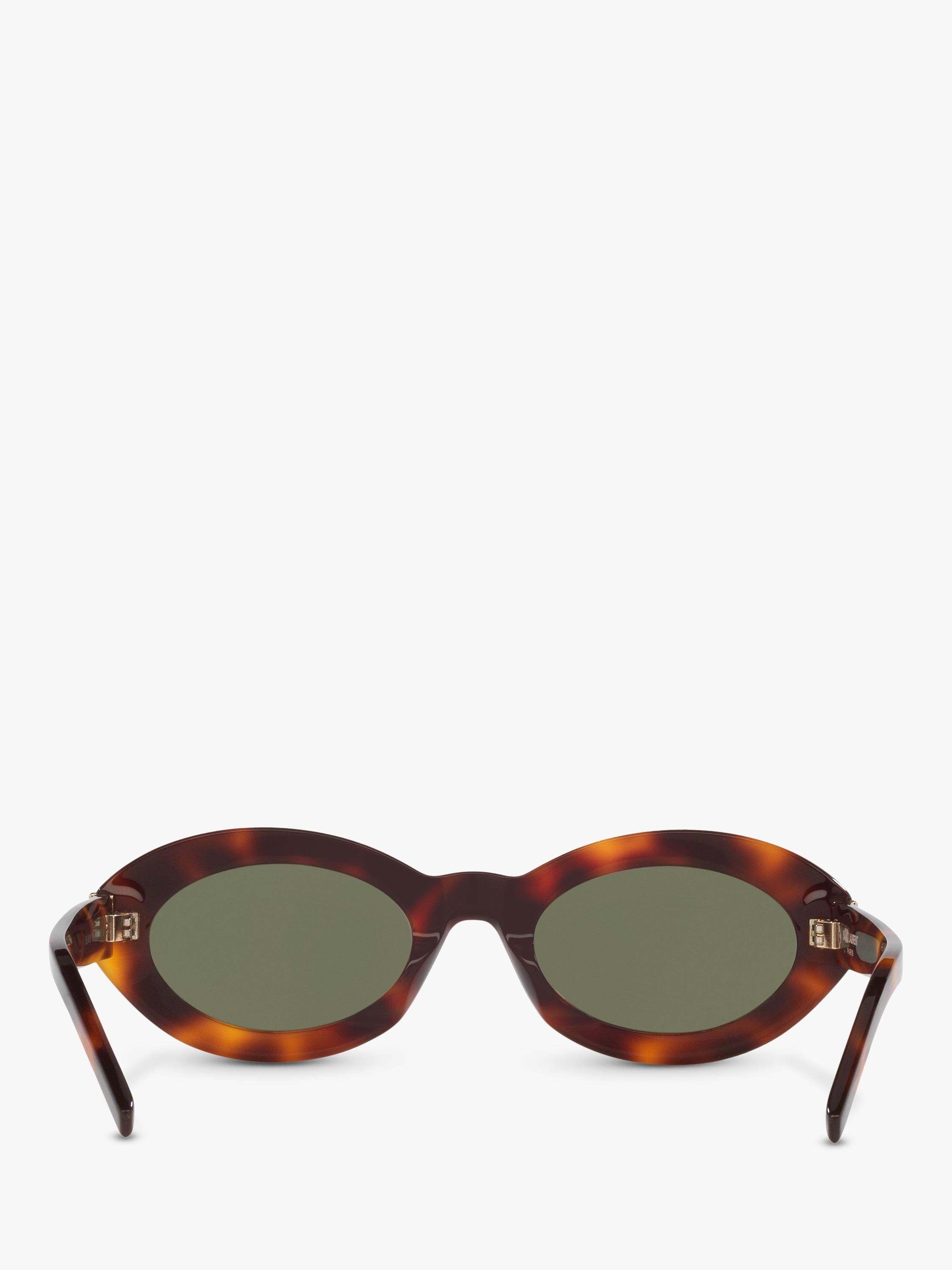Yves Saint Laurent oval sunglasses tortoise green - British product