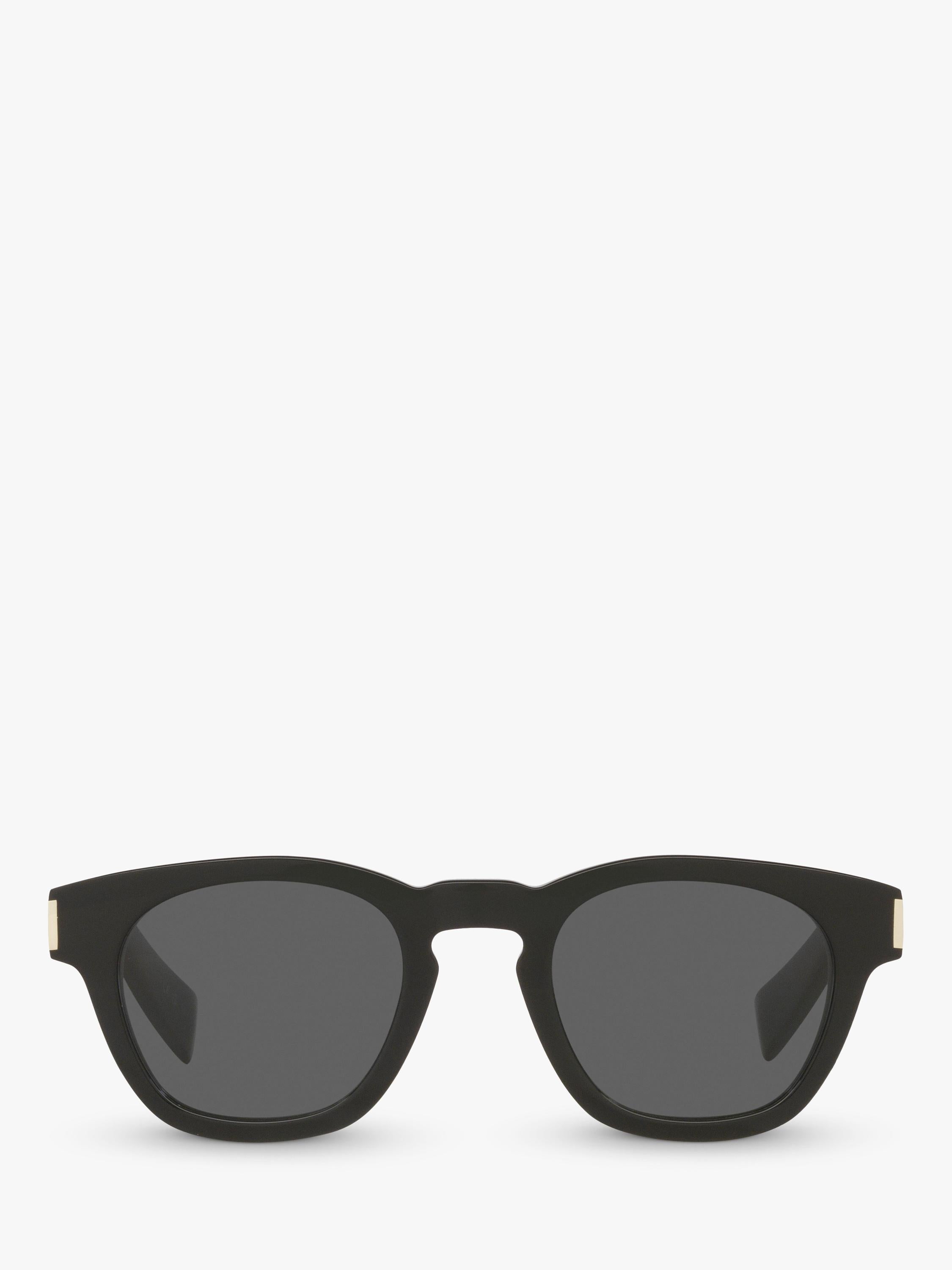 Yves Saint Laurent oval sunglasses black grey polyamide lenses 48mm, UK version