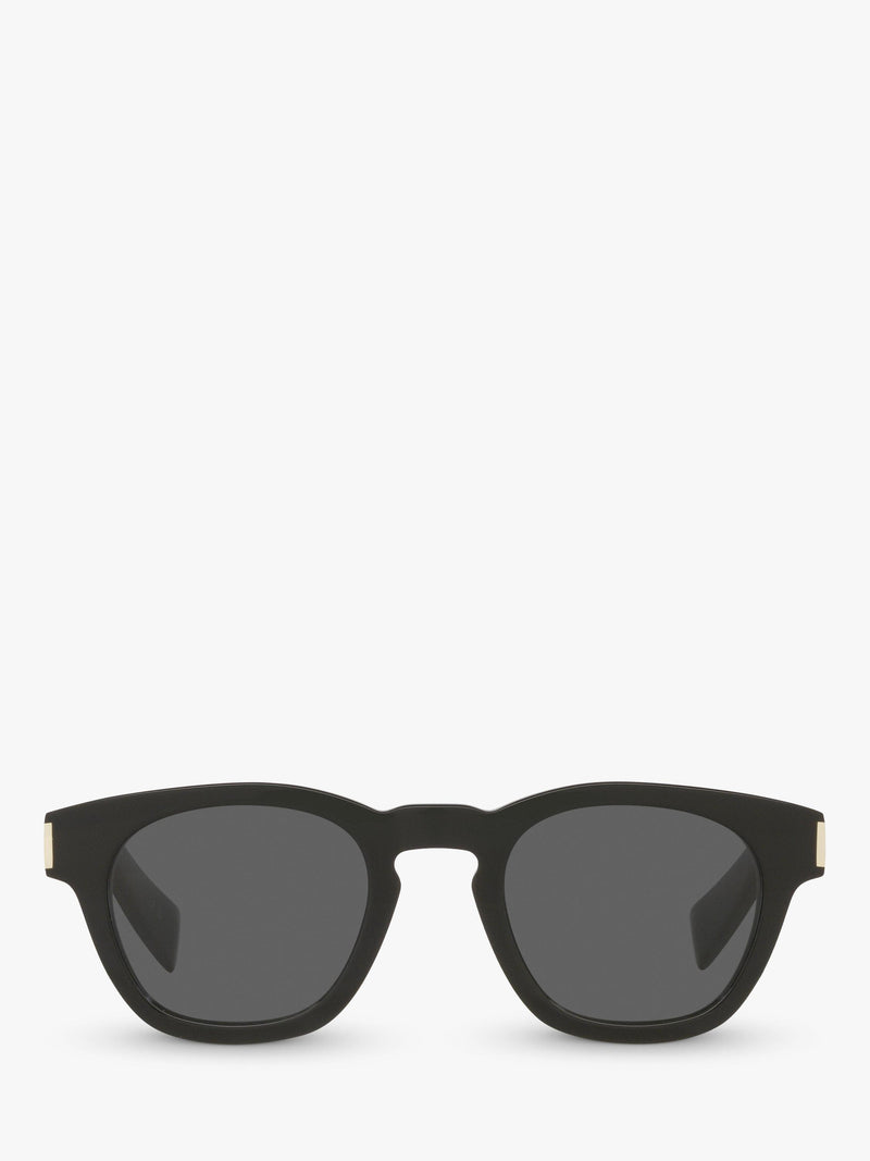Yves Saint Laurent oval sunglasses black grey polyamide lenses 48mm, UK version