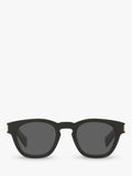Yves Saint Laurent oval sunglasses black grey polyamide lenses 48mm, UK version