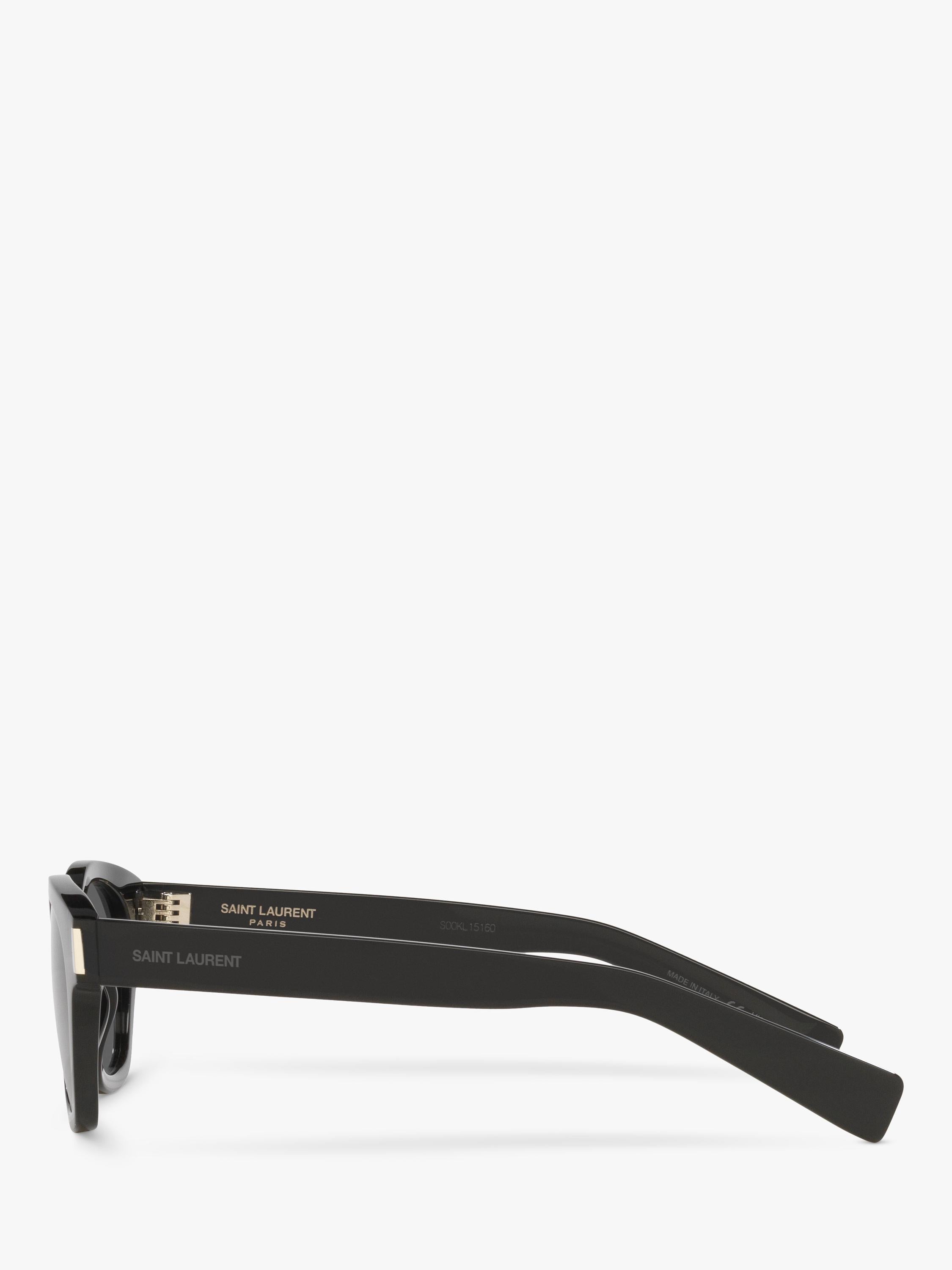 Yves Saint Laurent oval sunglasses black grey polyamide lenses 48mm, UK version