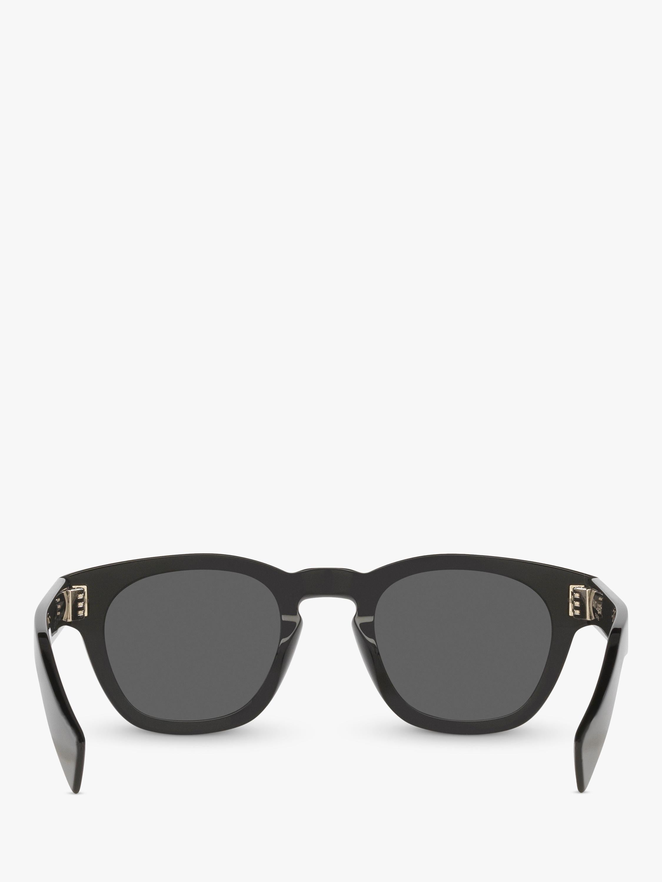 Yves Saint Laurent oval sunglasses black grey polyamide lenses 48mm, UK version