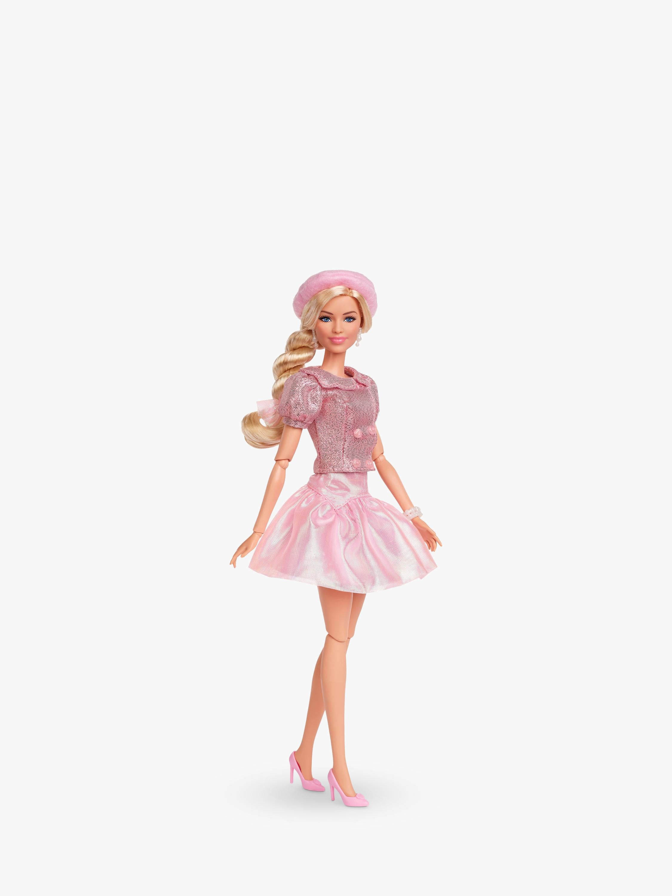 Barbie The Movie pink beret doll collectable - British product