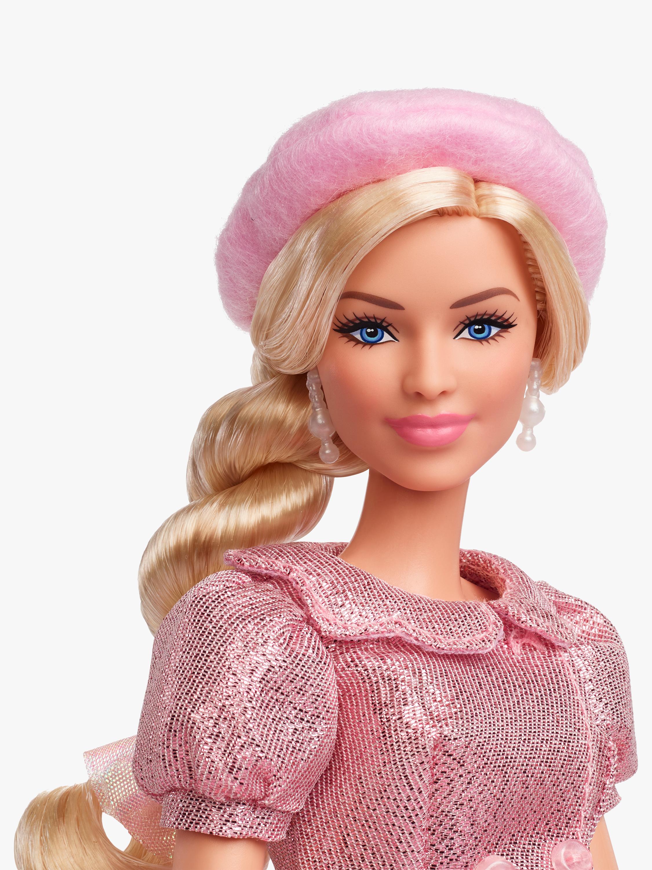 Barbie The Movie pink beret doll collectable - British product