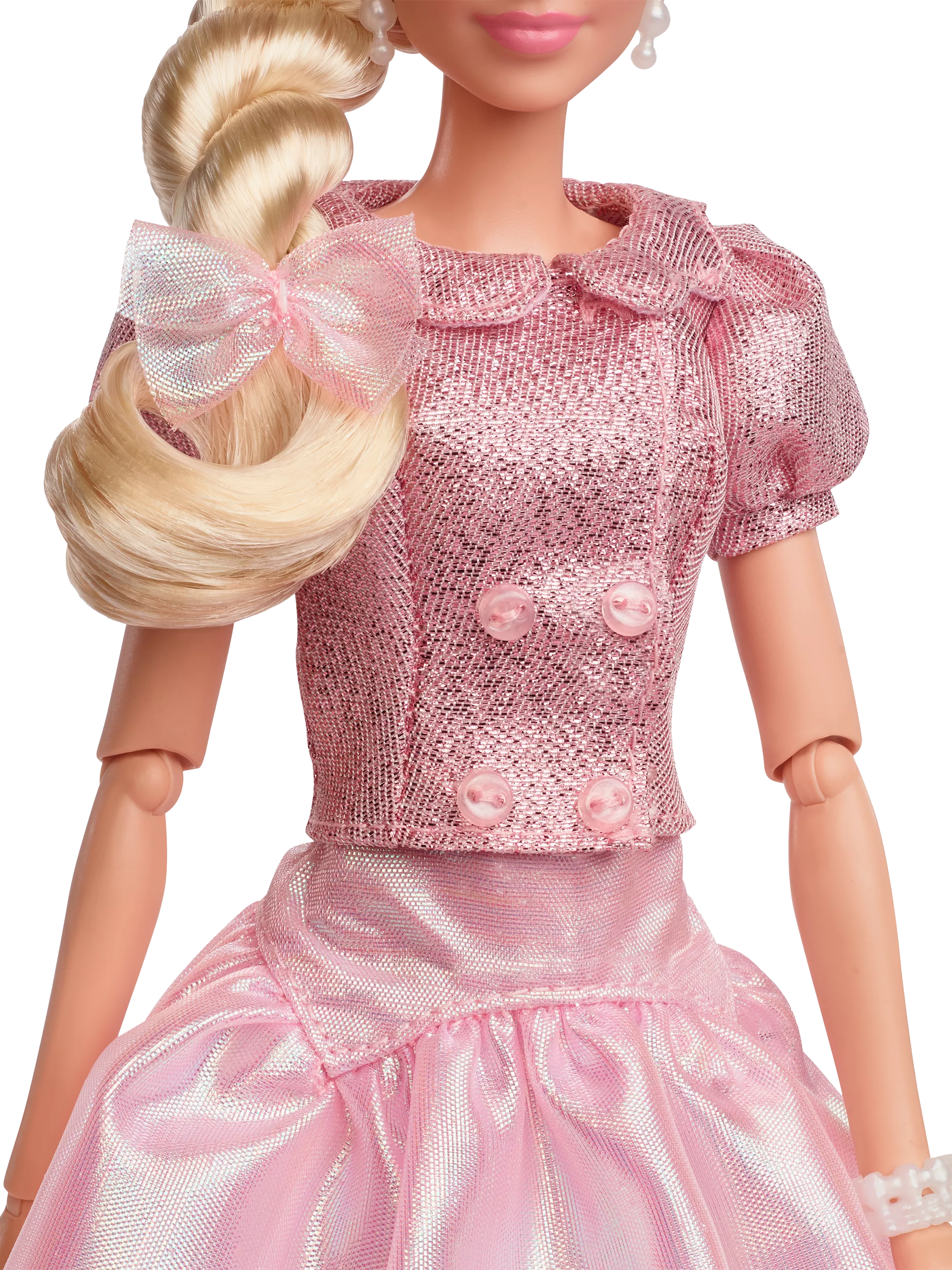 Barbie The Movie pink beret doll collectable - British product