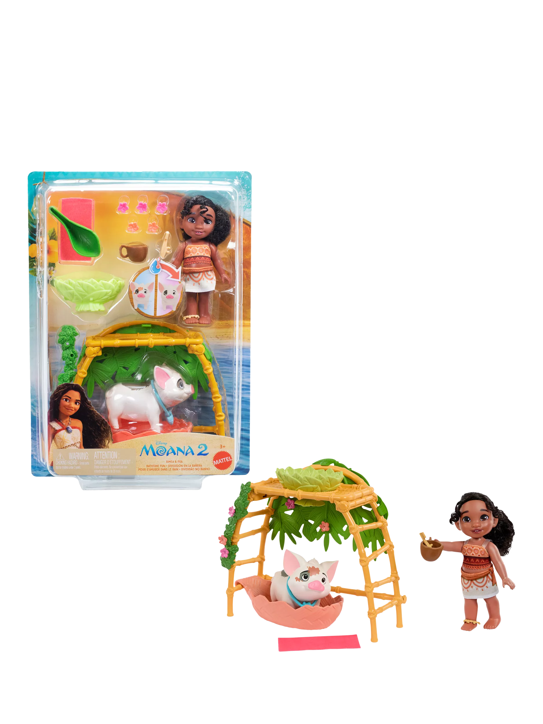 Disney Moana 2 Simea and Pua Bathtime Fun Playset - British product