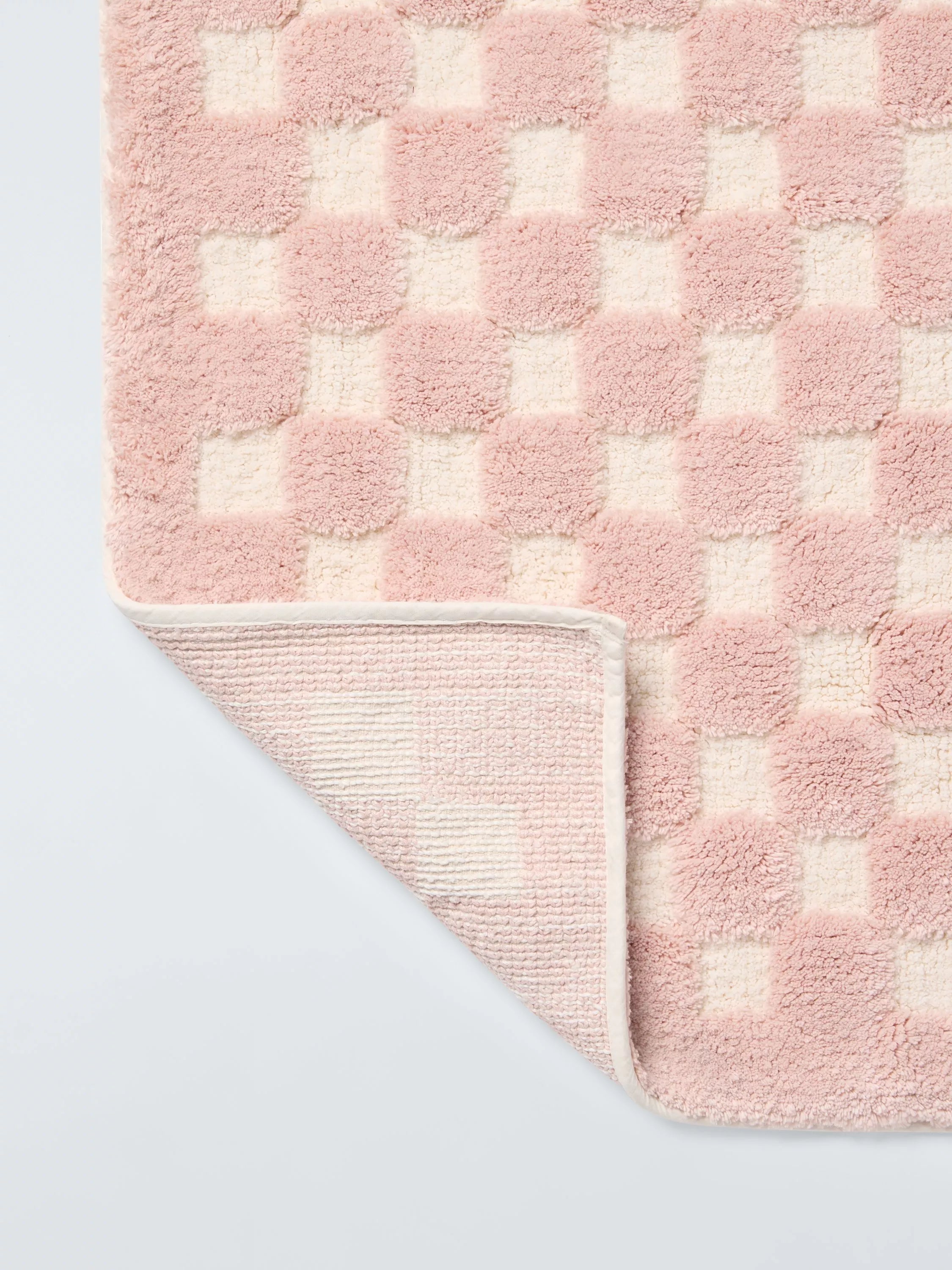 John Lewis organic cotton checkerboard bath mat - British product
