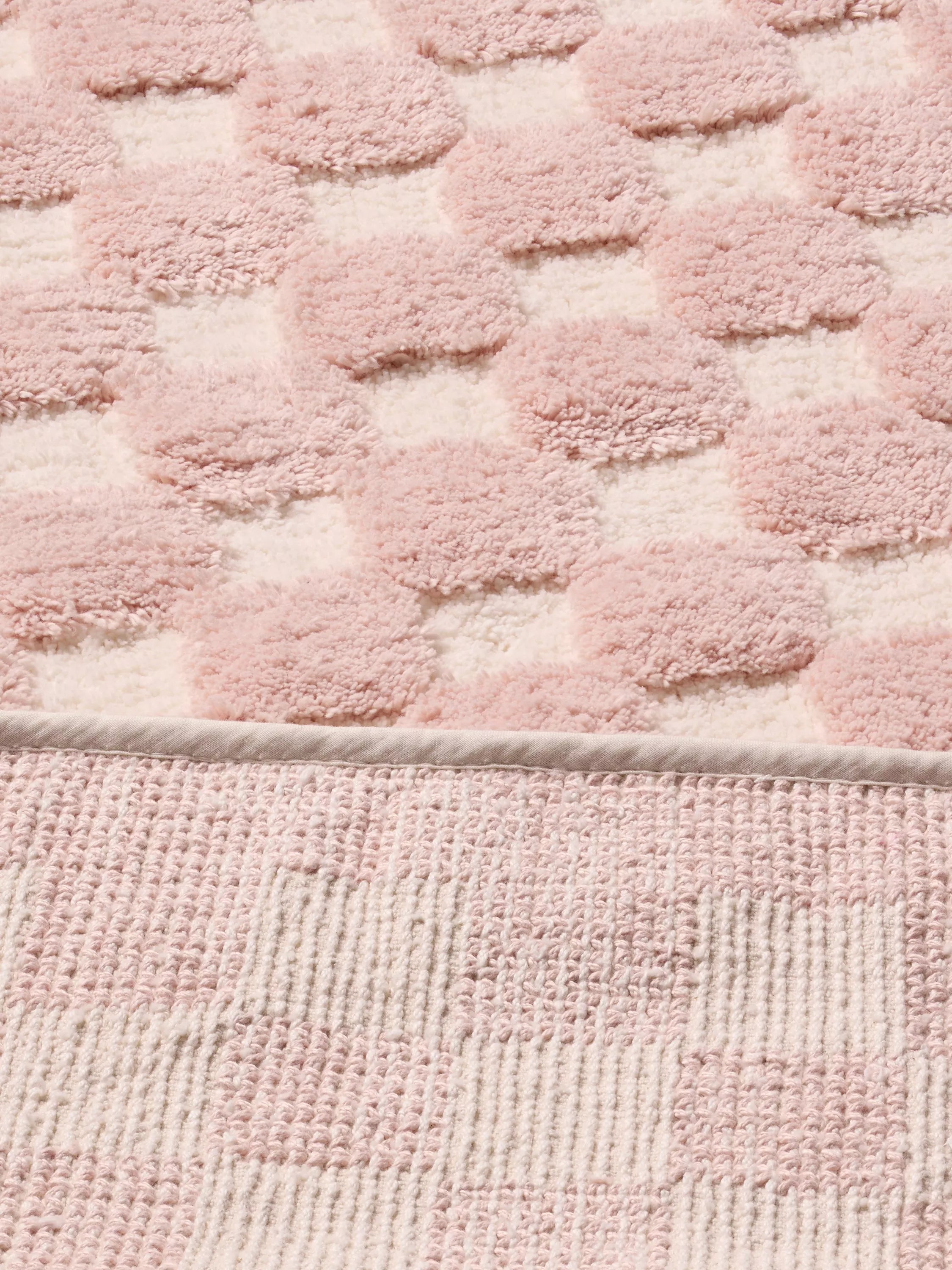 John Lewis organic cotton checkerboard bath mat - British product