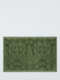 Indian Motif Floral Bath Mat with Two-Tone Design