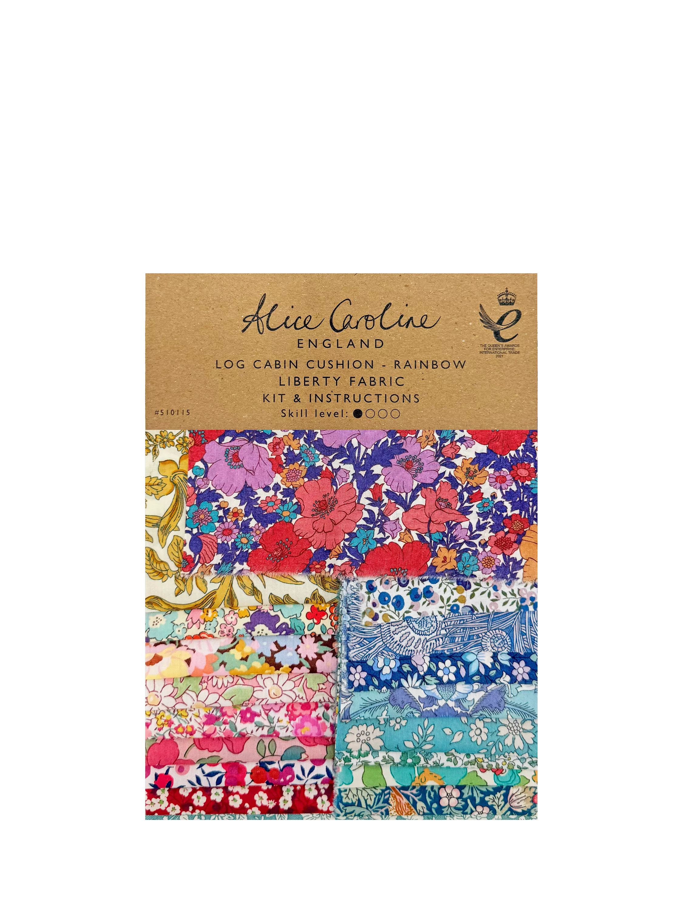 Alice Caroline Log Cabin Liberty Tana Lawn cushion cover sewing kit (British brand)