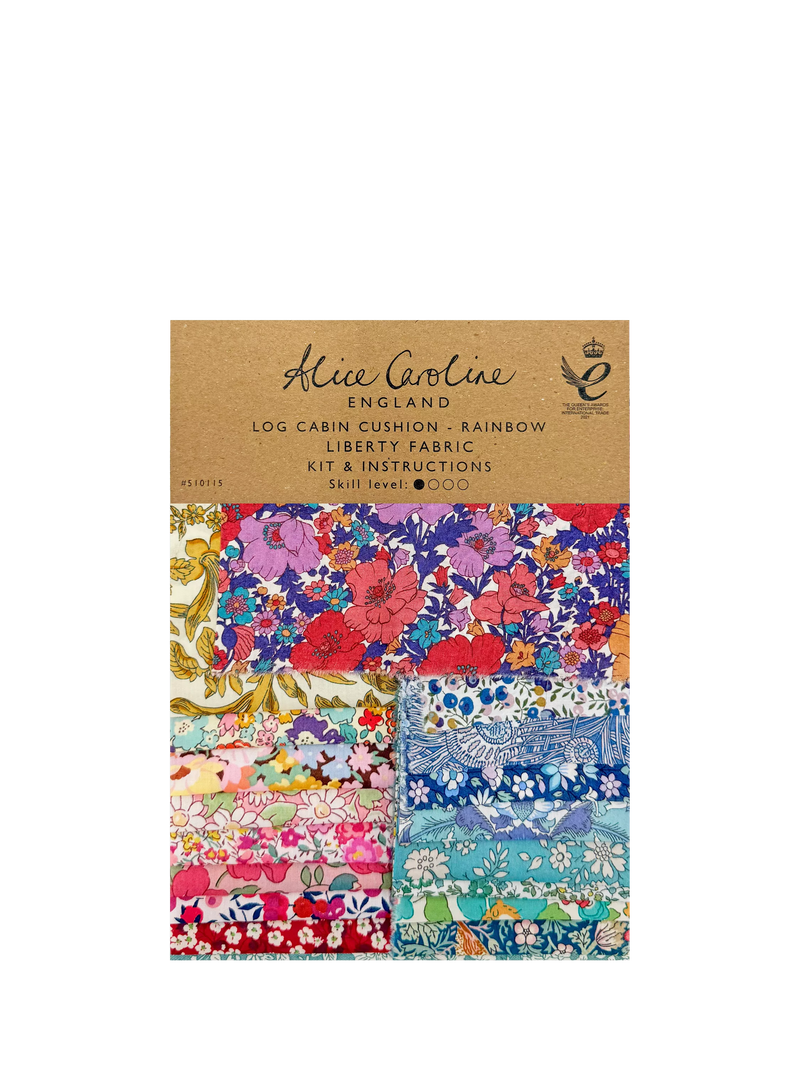 Alice Caroline Log Cabin Liberty Tana Lawn cushion cover sewing kit (British brand)