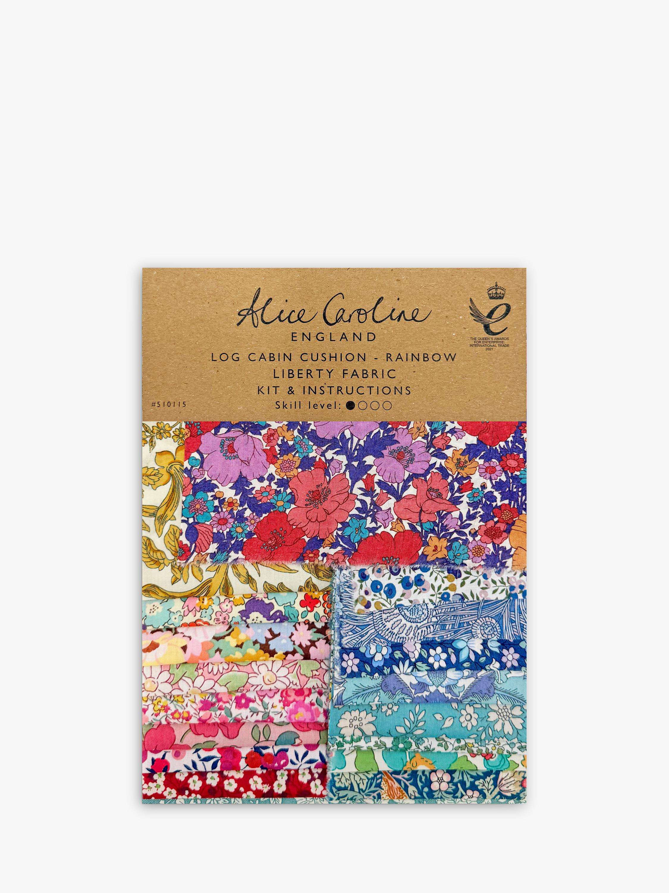 Alice Caroline Log Cabin Liberty Tana Lawn cushion cover sewing kit (British brand)