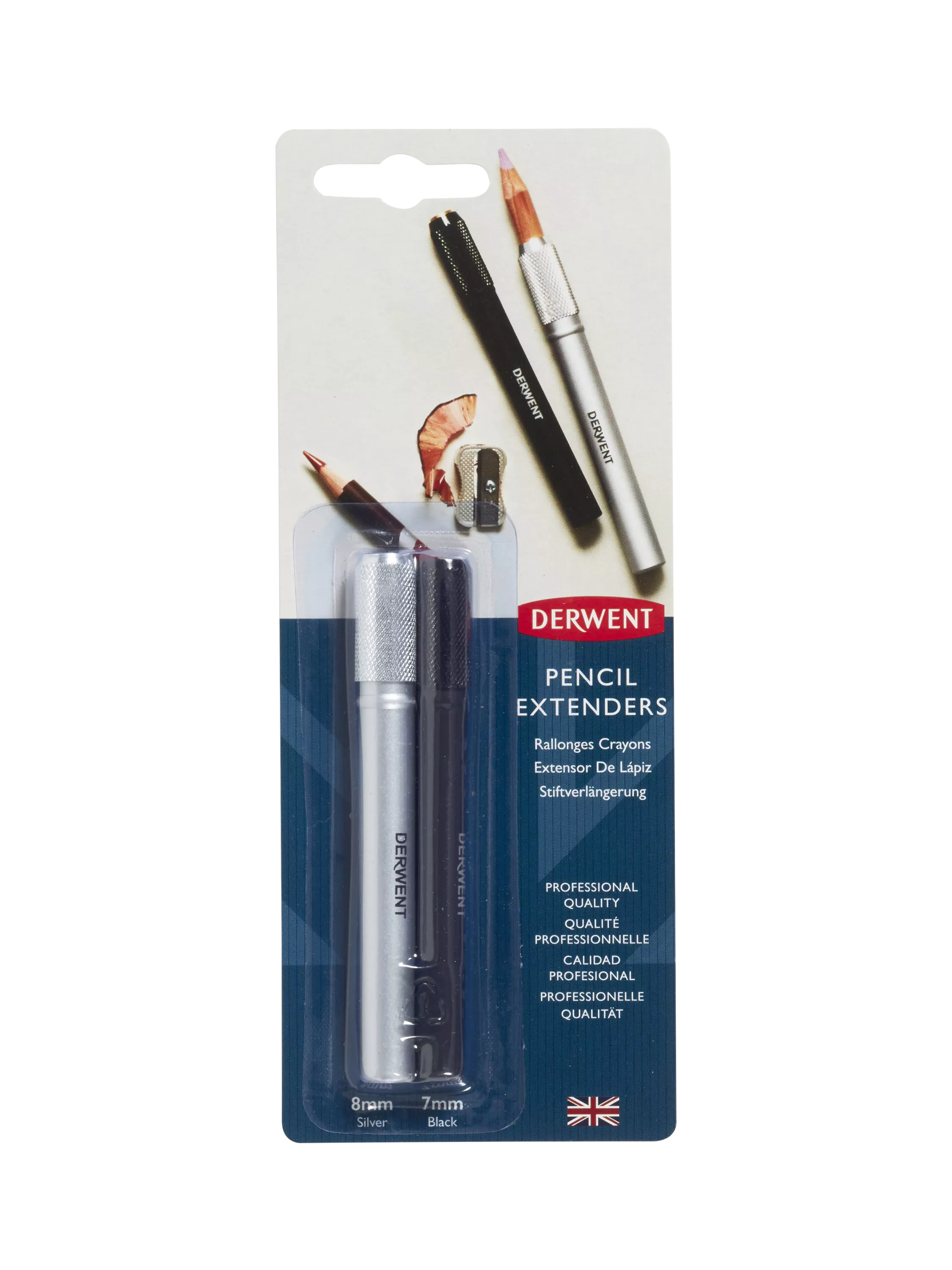 Derwent pencil extenders pack of 2, imported from the UK
