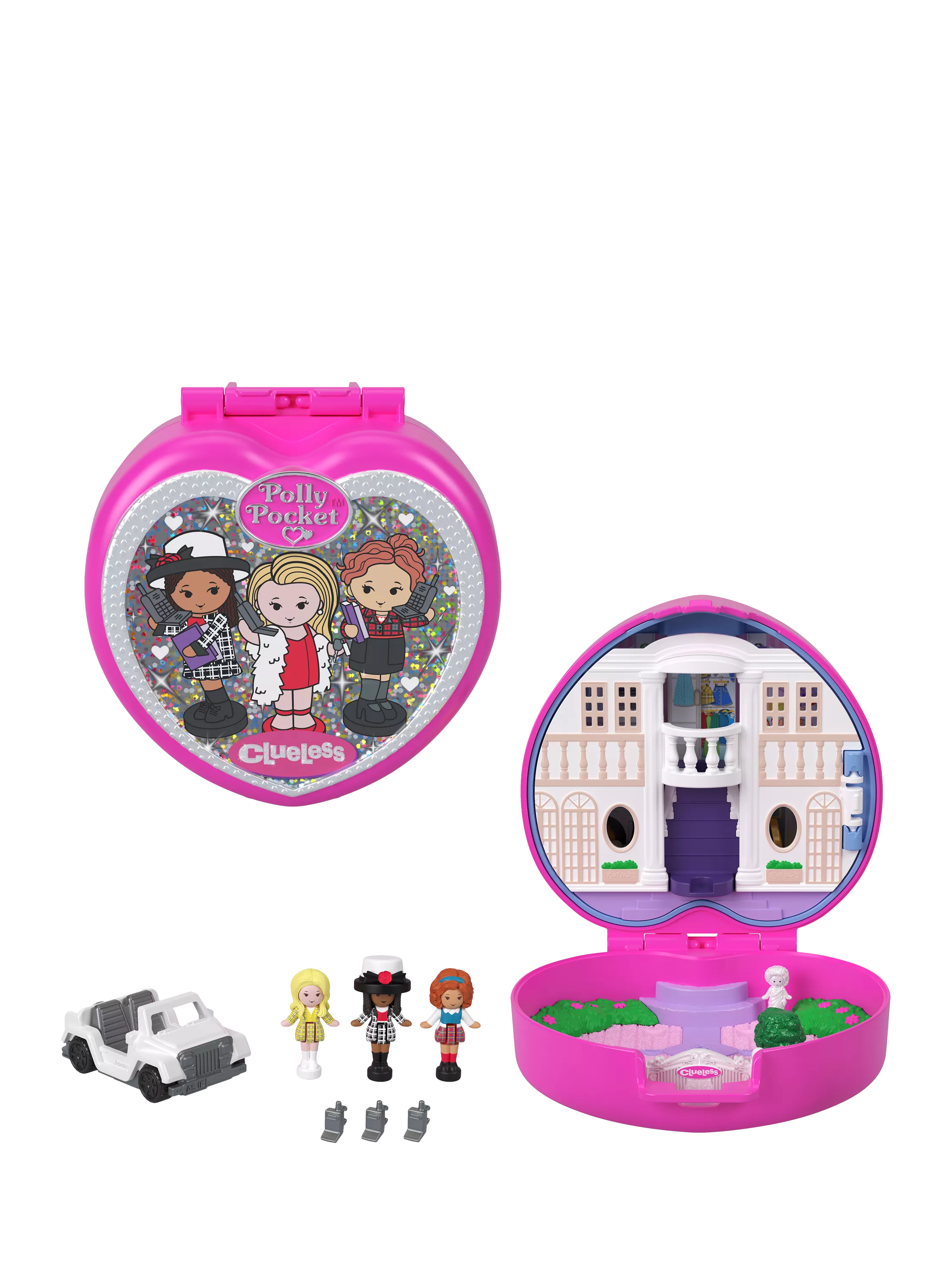 Polly Pocket Clueless Compact micro dolls set - British product