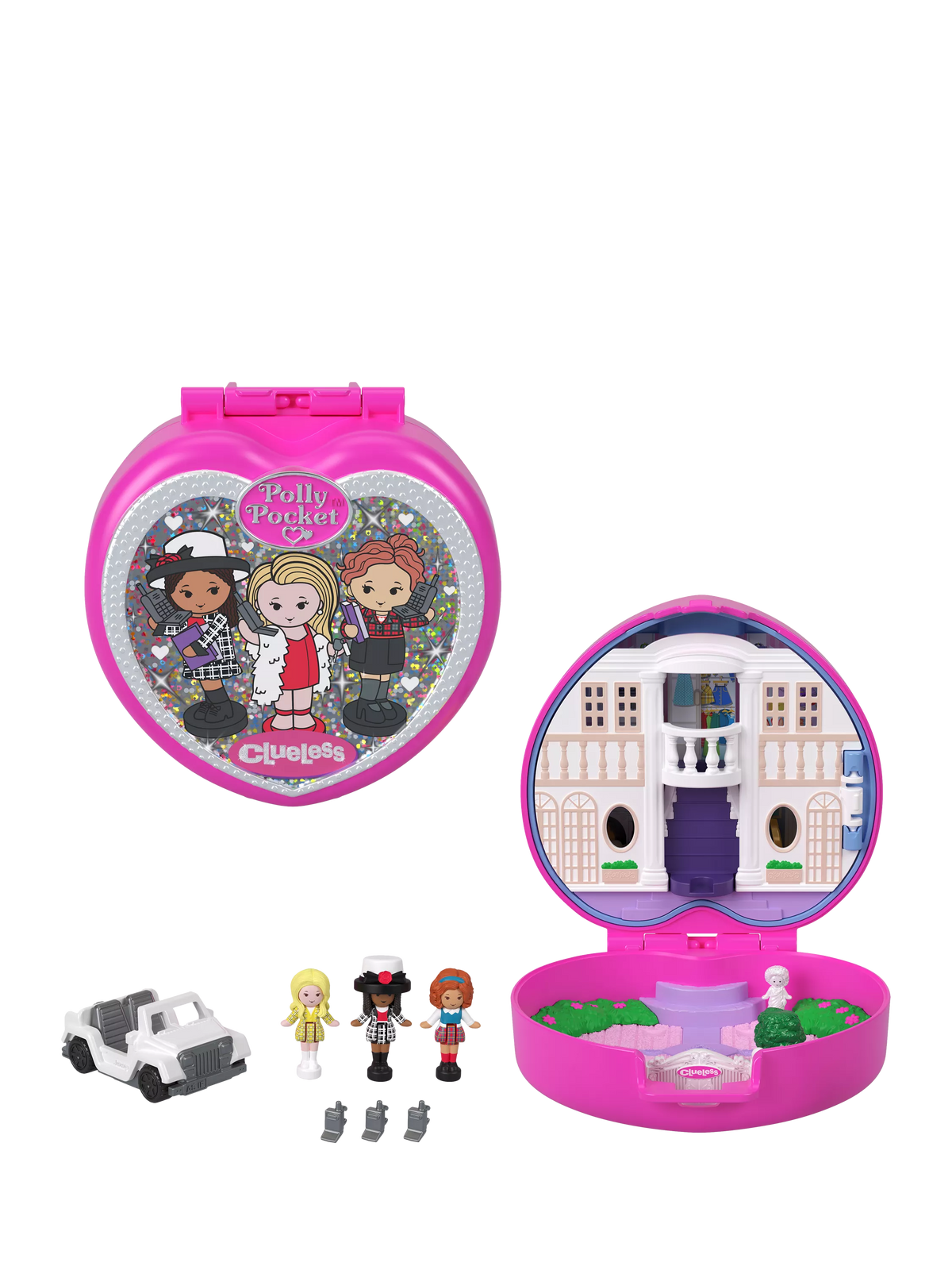 Polly Pocket Clueless Compact micro dolls set - British product