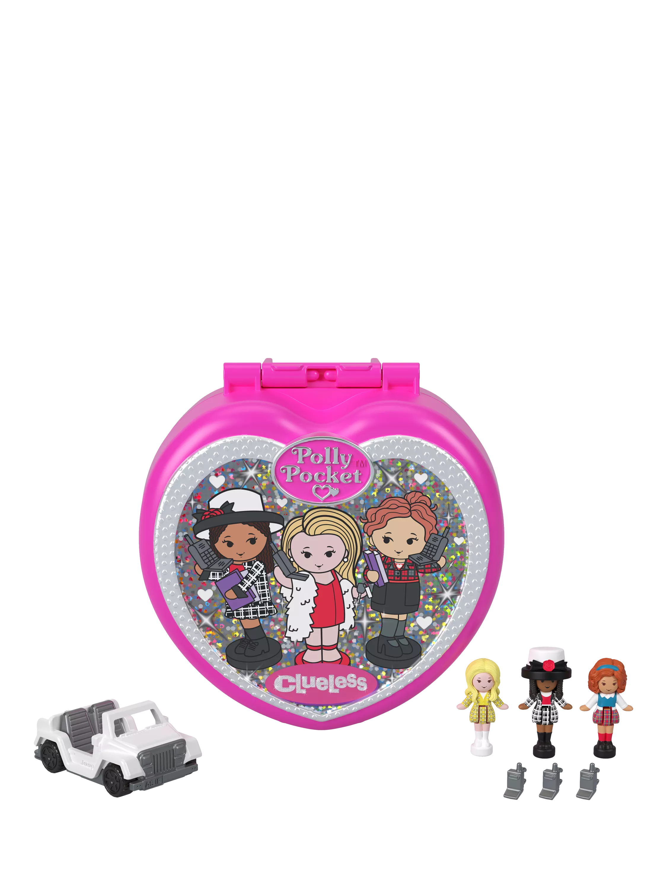 Polly Pocket Clueless Compact micro dolls set - British product
