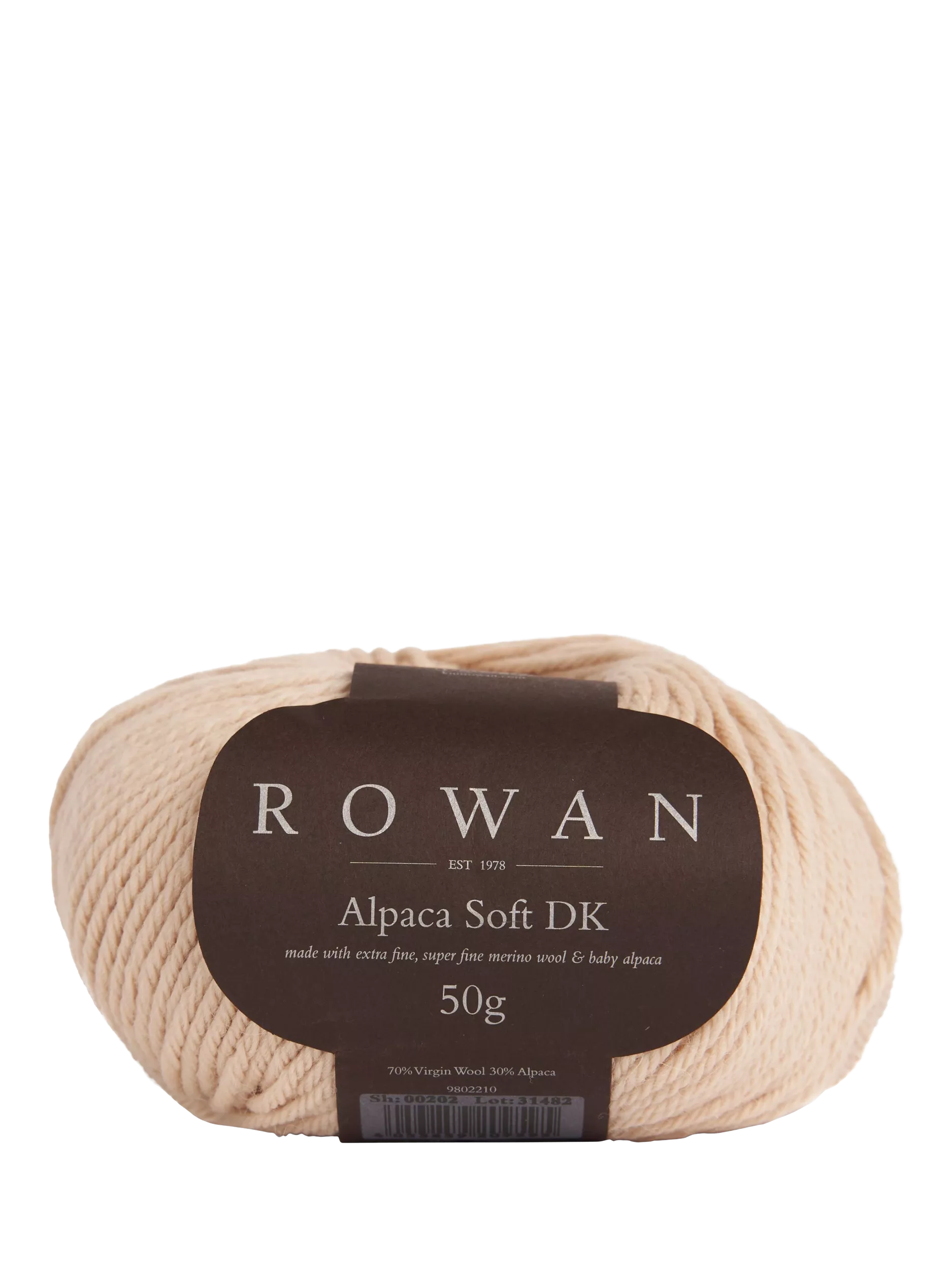 Rowan Alpaca Soft DK Yarn in Champagne 50g, imported from the UK